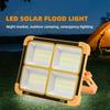 LED Solar Floodlight Rechargeable 200/500W Emergency Lighting Outdoor Camping Portable Light Waterproof Searchlight Hot
