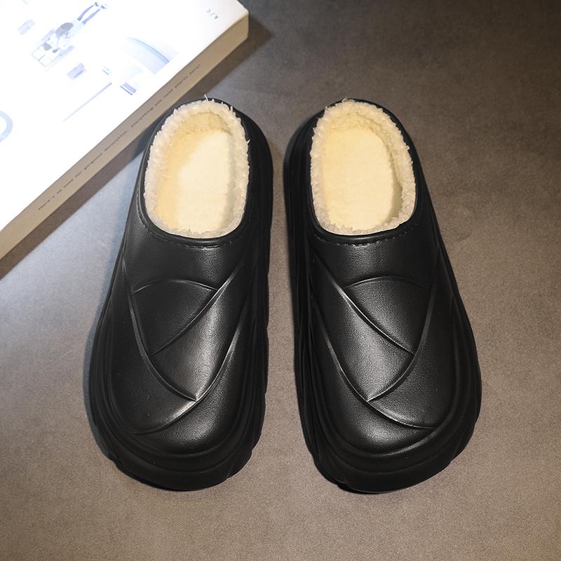 Тапочки для мужчин, домашние тапочки, теплые, бархатные, водонепроницаемые, на платформе, нескользящие, мягкие и удобные, для пар, для женщин, домашняя обувь
