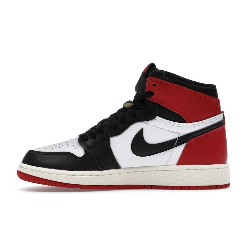 Air Jordan 1 Retro High OG GS Black Toe Reimagined Kids Sneakers Red Varsity-Red White FD1437-106