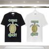 Casablanca 23 spring and summer new fantasy gate starry sky castle casa letter logo short-sleeved couple T-shirt