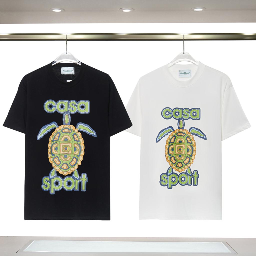Casablanca 23 spring and summer new fantasy gate starry sky castle casa letter logo short-sleeved couple T-shirt