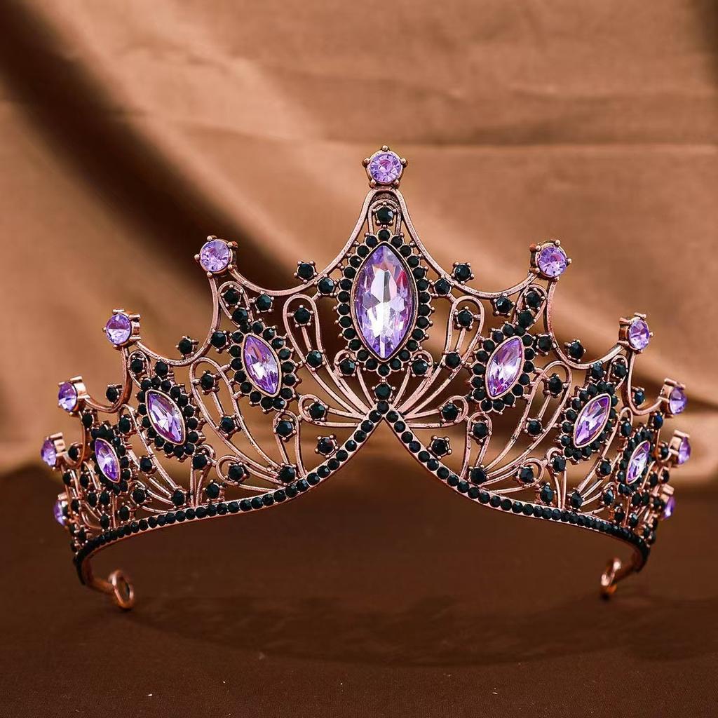 Головной убор «Корона невесты» Роскошная и величественная барочная корона из сплава — аксессуар к платью принцессы на вечеринку