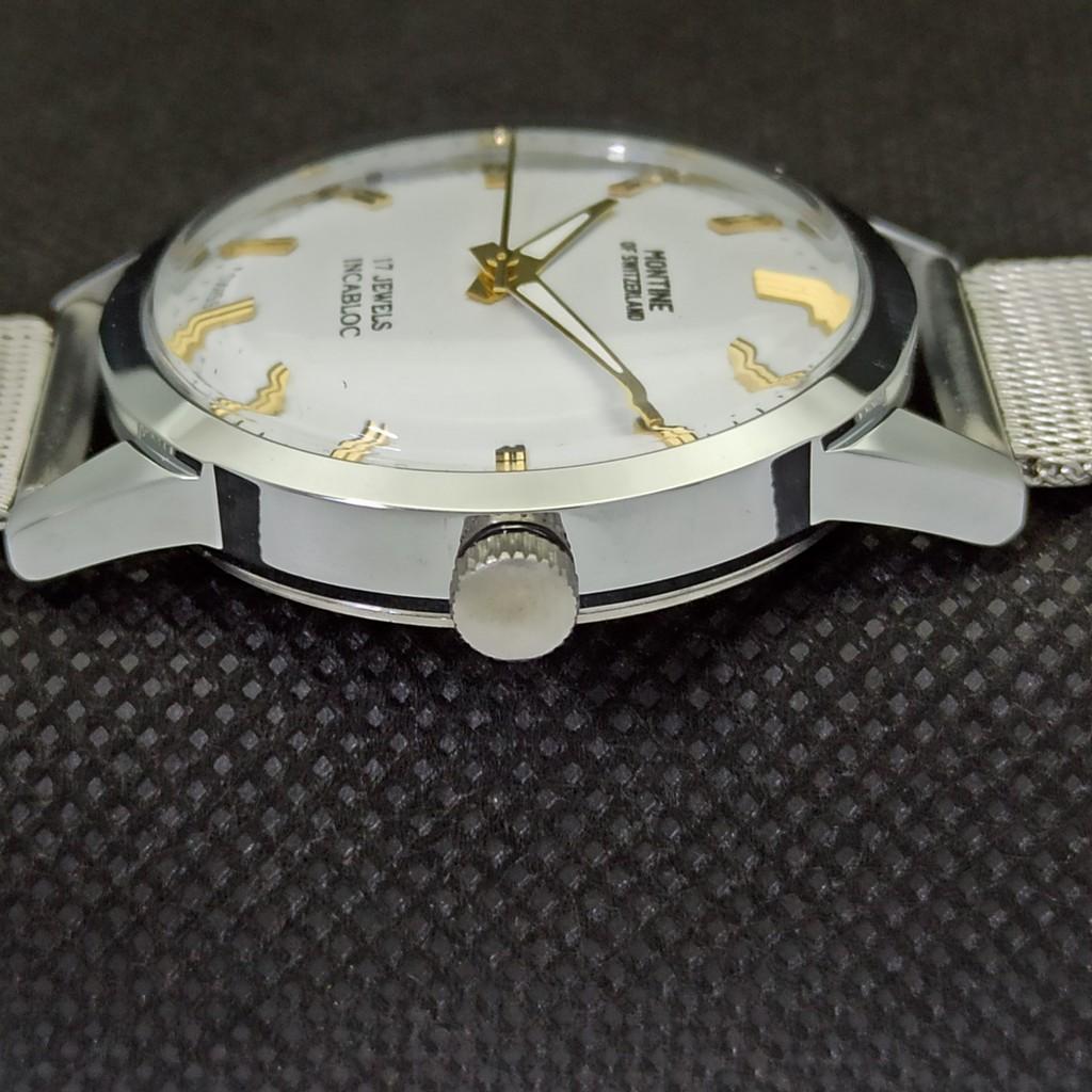 ВОССТАНОВЛЕННЫЕ ВИНТАЖНЫЕ МЕХАНИЧЕСКИЕ МУЖСКИЕ ЧАСЫ MONTINE OF SWITZERLAND 17J a285413-2