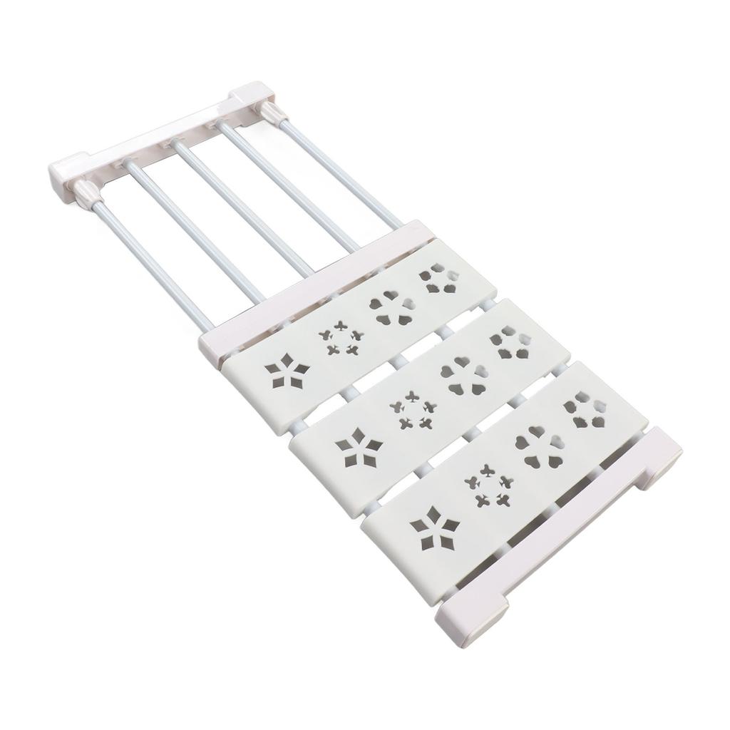 Белая раздвижная полка для шкафа с натяжением, без сверления, телескопическая полка для шкафа, органайзер, разделитель