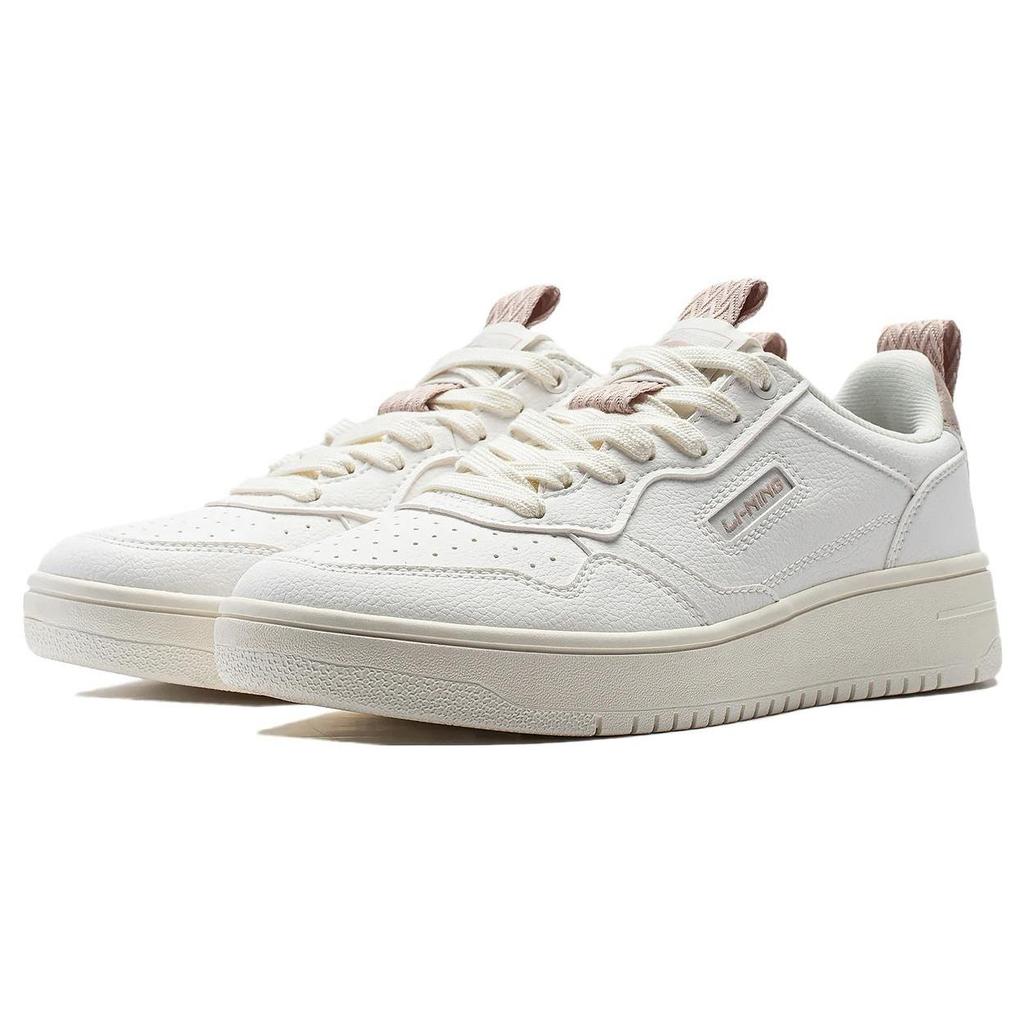 Li Ning Star Candy Скользкие, износостойкие, легкие, дышащие низкие кеды для скейтбординга Женские Белые AGCT472-2