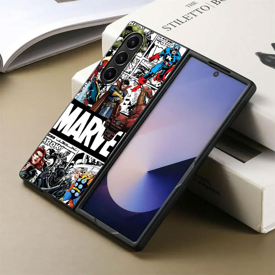 Чехол для Samsung Galaxy ZFold6 ZFold4 ZFold3 ZFold5 ZFold7 Z Fold 7 6 5 4 3 Задняя крышка телефона Marvel Мультфильм Железный Человек Халк