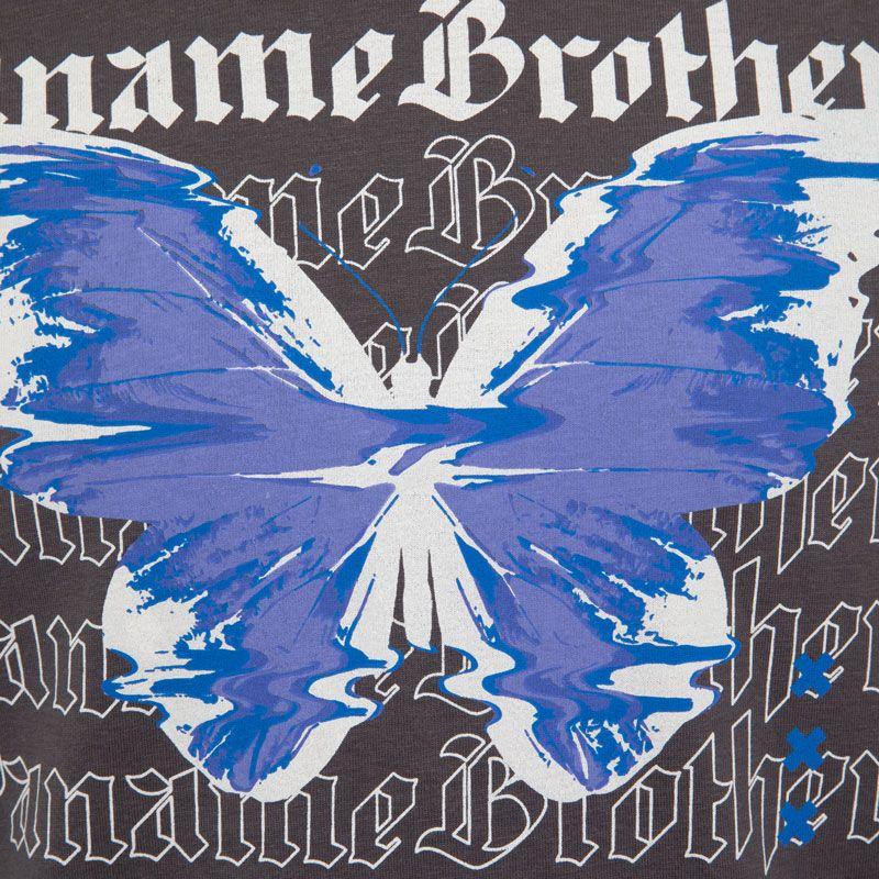Мужская хлопковая футболка с принтом в виде бабочки и текстом PANAME BROTHERS