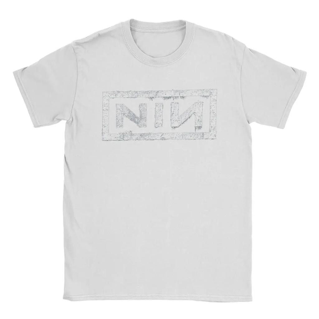 Футболка NIN Retro Logo Nine Inch Nails, мужская модная хлопковая футболка с круглым вырезом и коротким рукавом, идея для подарка, одежда