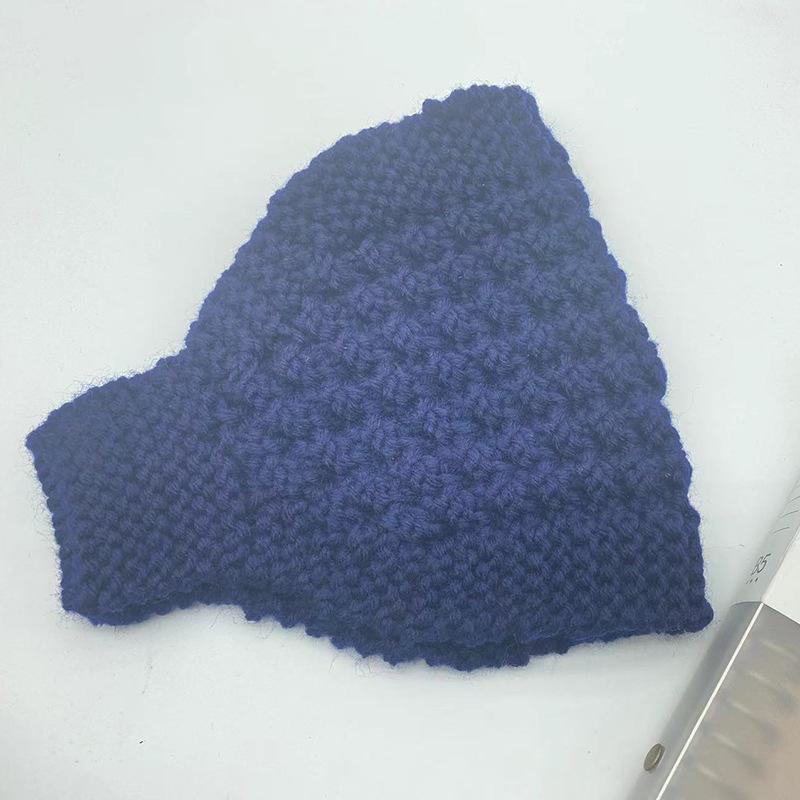 Шерстяная широкополая шляпа-повязка на голову - теплый осенне-зимний вязаный головной убор и платок, аксессуар для волос