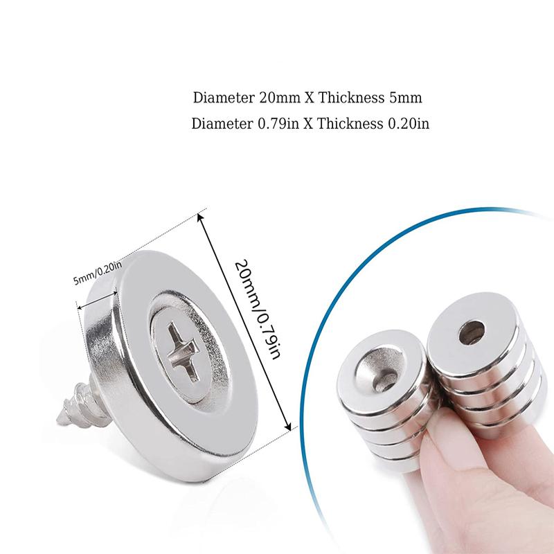 5/10/25 шт. неодимовый диск, магниты с потайным отверстием, сверхмощный редкоземельный магнитный диск с винтами из нержавеющей стали M3 M4 M5