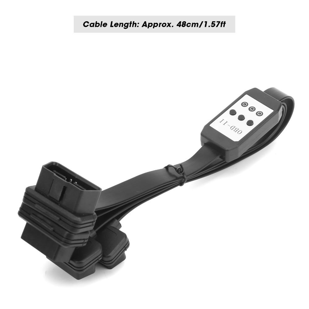 16Pin OBD2 Extension Cable 1 To 3 Port OBD2 Diagnostic Adapter Car Diagnostic Cord Auto Shop