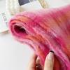 Light Luxury Fashion Scarf Colored Mohair Plaid Scarf Women's Warm Shawl One Piece