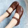 Туфли на плоской подошве женские Four Seasons Beef Tendon Soft Sole Soft Surface Comfortable Non-Slip Shoes для людей среднего и пожилого возраста