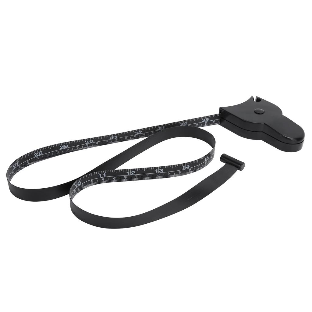 150cm   60in Body Waist Measuring Tape Accurate Head Hips Legs Retractable Measure Tape Black