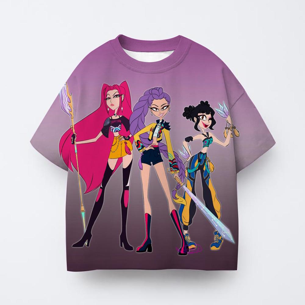 K-pop футболка группы охотников на ведьм летняя молодежная спортивная футболка с коротким рукавом для мальчиков и девочек одежда