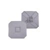 Coussin De Chaise - 40x40cm - Gris Chiné - 4 Rabats - Oeko-Tex®