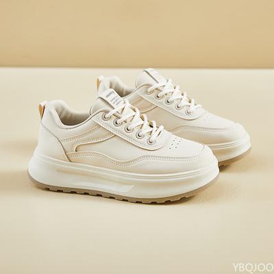 Весна Осень Новые Студенческие Толстоподошвенные Спортивные Туфли на Платформе Повседневные Простые Удобные Женские Туфли