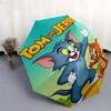 1pc Tom and Jerry Automatic Folding Umbrella - Compact 8-Rib Design, Durable Plastic & Iron1446L