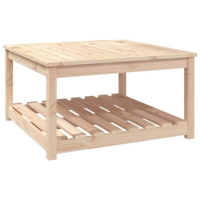 VidaXL Garden Table 82.5x82.5x45 Cm Solid Pine Wood 824141