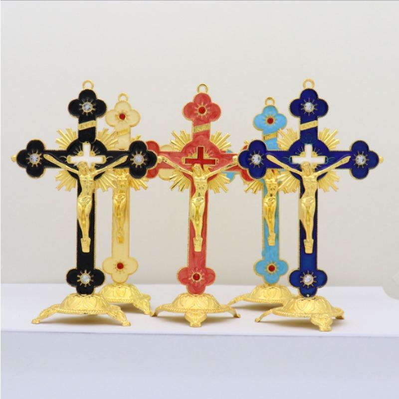 Cross Crucifix Station Christ Catholic Jesus Statue Large Religious Prayer Church Decoration Car Church Decoration