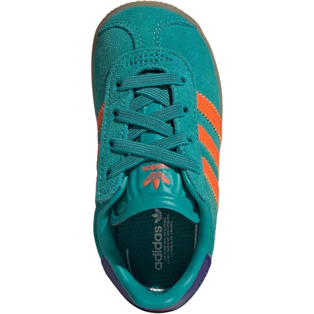 adidas Оригинальные Gazelle Удобные Универсальные Низкие Обувь для Ходьбы Детская Обувь Зеленый Оранжевый JR5940
