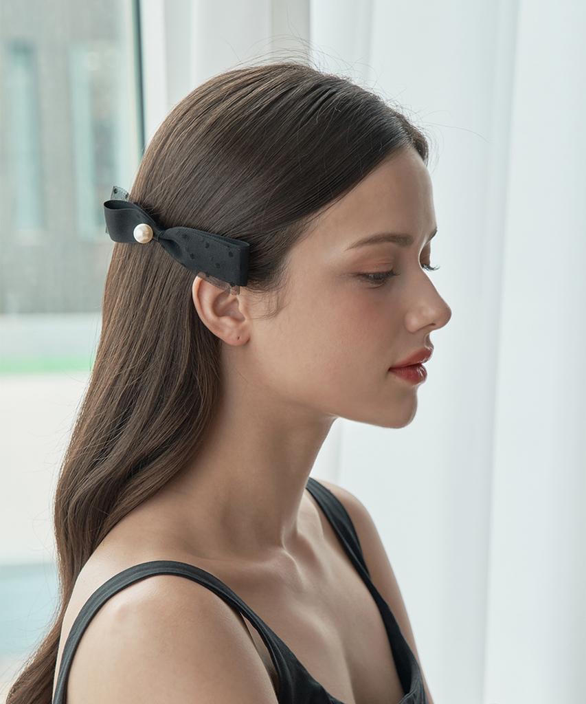 Ellejewelry Заколка для волос с жемчужной головкой и лентой Elhp003