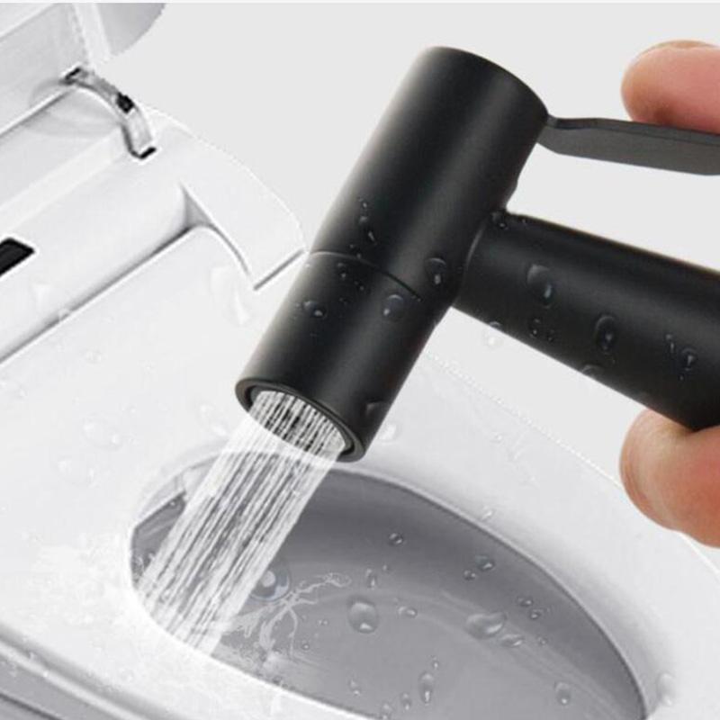 Черный смеситель для унитаза для ванной комнаты, смеситель для биде, распылитель, насадка для душа, самоочищающаяся, портативная