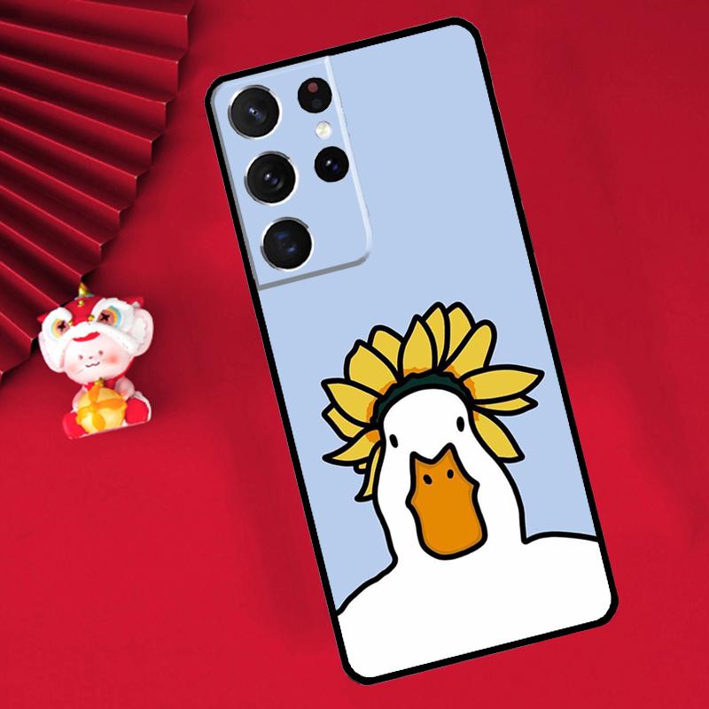 Мультяшный Милый Животный Утенок Чехол Для Samsung Galaxy S26 S25 S24 Ultra S21 S20 S22 S23 Ultra S10 Plus S25 FE Чехол Funda