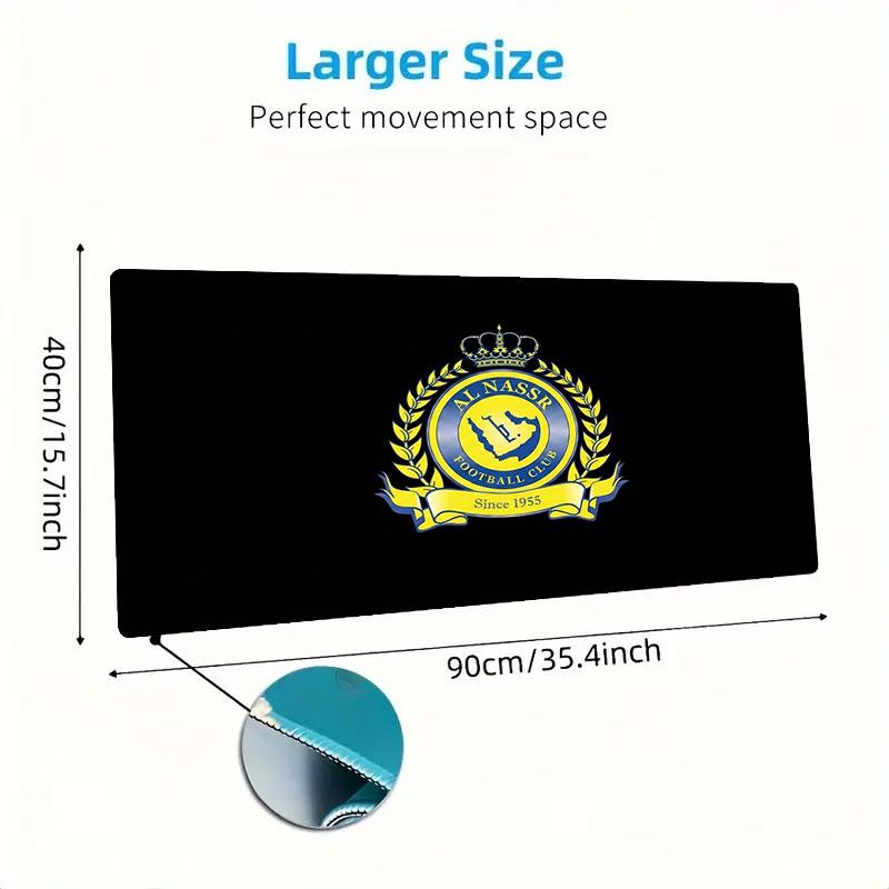 Al-Nassr Large Size Mouse Pad Large Gaming Table Cushion Non-slip Laptop Tablet Big Mousepad XXL Mat Mini PC Playmat With Lock edge