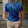 Мужская летняя рубашка для гольфа с принтом «Гавайи», с короткими рукавами, повседневная модная рубашка для мужчин