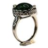 Retro Ethnic Style Thai Silver Hollow Withered Vine Green Zircon Adjustable Rings For Women Fashion New Jewelry Gift