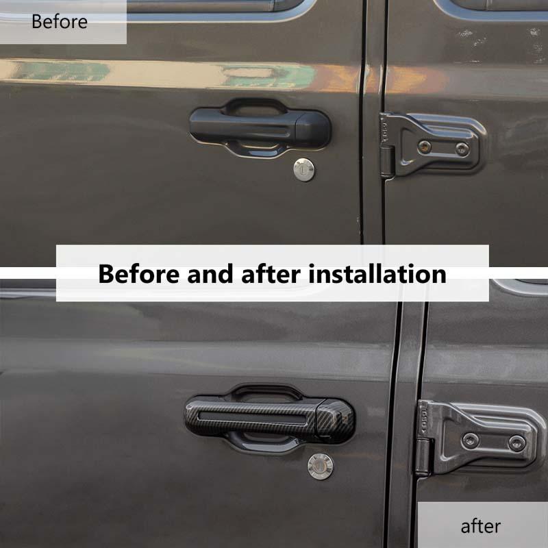 ABS ручка автомобиля наклейка в виде ракушки внешняя дверь чаша декоративная крышка для Jeep Wrangler JL 2018 Up 4-дверная версия Внешние аксессуары