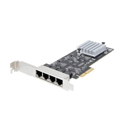 Карта сетевого адаптера PCI Express x4 4 порта Ethernet Jumbo frame Совместима с различными ОС ПК PCIe LAN-карта RJ45 плата расширения NIC