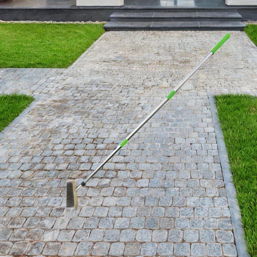 Щетка для пола из нержавеющей стали, инструмент для чистки наружных поверхностей, скруббер для цемента