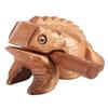 Kingsie Wooden Guiro Frog, Auspicious Charm, Percussion Instrument, Sound-Making Frog, Thai Style (Medium)