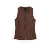 MD Spring and Summer Women's Clothing Linen Blend Young High JGG Ol Commute Style Long Suit Vest 6748966