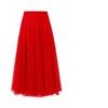 Women's High Waist Mesh Skirt with Large Swing Perfect for Summer and Spring