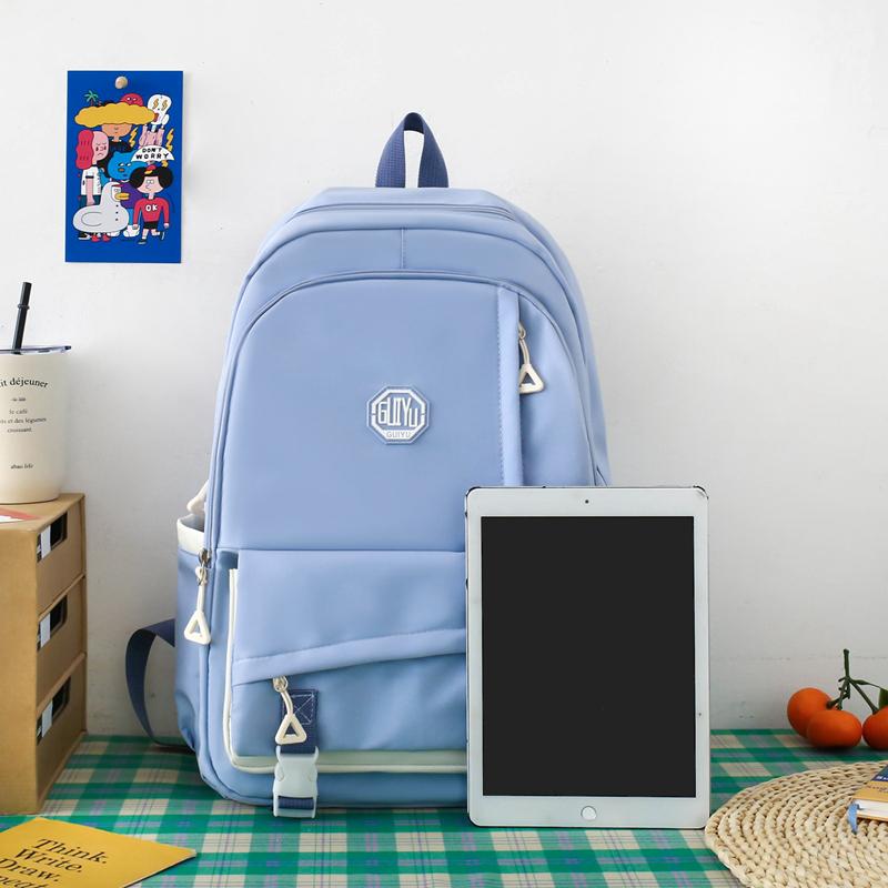 Набор из четырех предметов: рюкзак, школьная сумка для учеников средней школы, рюкзак большой вместимости для кампуса для мужчин и женщин