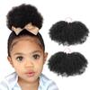 2 шт. Черный Мини Афро Кудрявые Кудрявые Волосы Пучок Эластичный Афро Пышный Конский Хвост Завязка Для Маленьких Девочек
