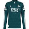 adidas Оригинал Реал Мадрид Сезон 26/27 Выездная Быстросохнущая Приталенная Полосатая Футбольная Рубашка с Длинным Рукавом Версия Игрока Мужские топы KC3980