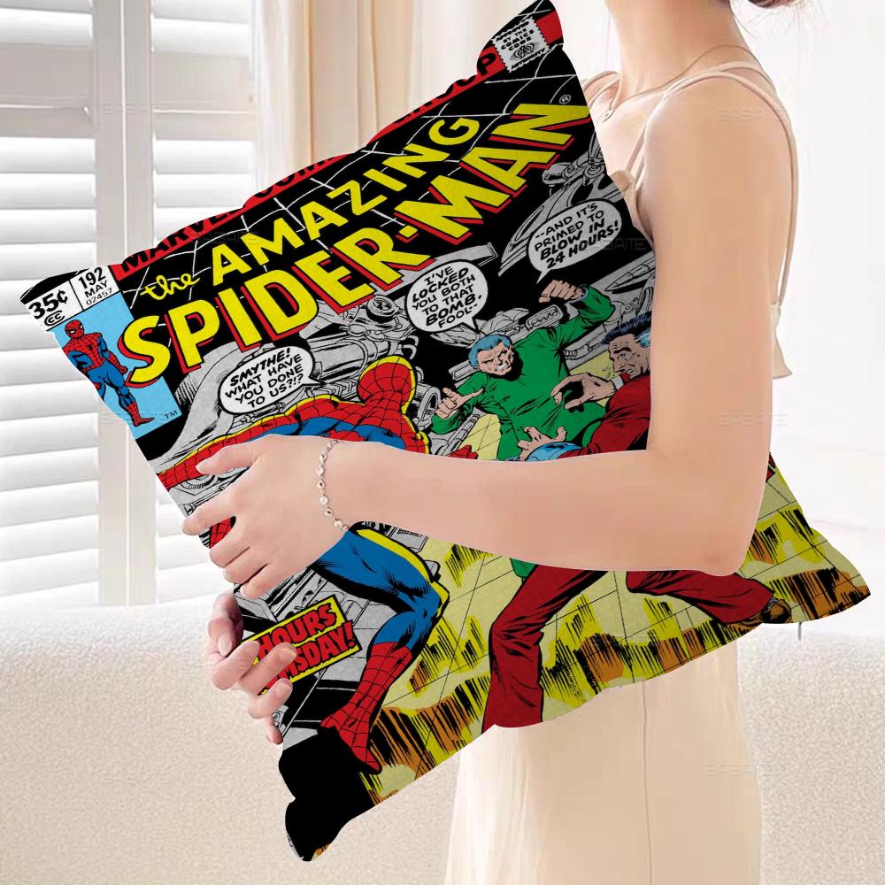 S-Spider-Man Superhero Classic Movie Pillow Cover Sofa Cushion Cover Home Room Decoration Children Gift
