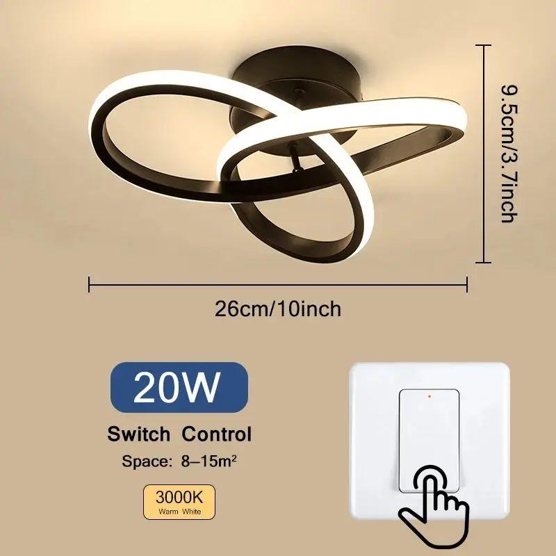 Современный потолочный светильник Бытовой светодиодный подвесной светильник Трехцветный свет Освещение для спальни Поверхностный монтаж 220 В Освещение для ресторана