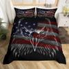 Eagle Duvet Cover Set Wild Animal Pattern Polyester Comforter Cover King Queen Full Twin Size For Kids Teens Adults Bedding Set