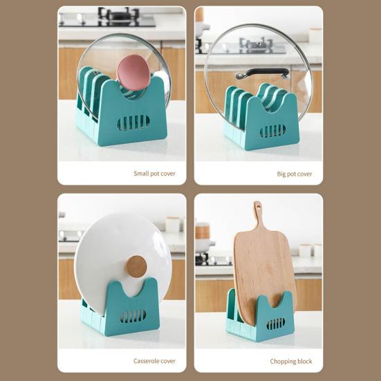 Удобная стойка для крышки кастрюли, компактный органайзер, стеллаж для хранения кастрюль без заусенцев, подставка для крышки кастрюли, кухонные аксессуары