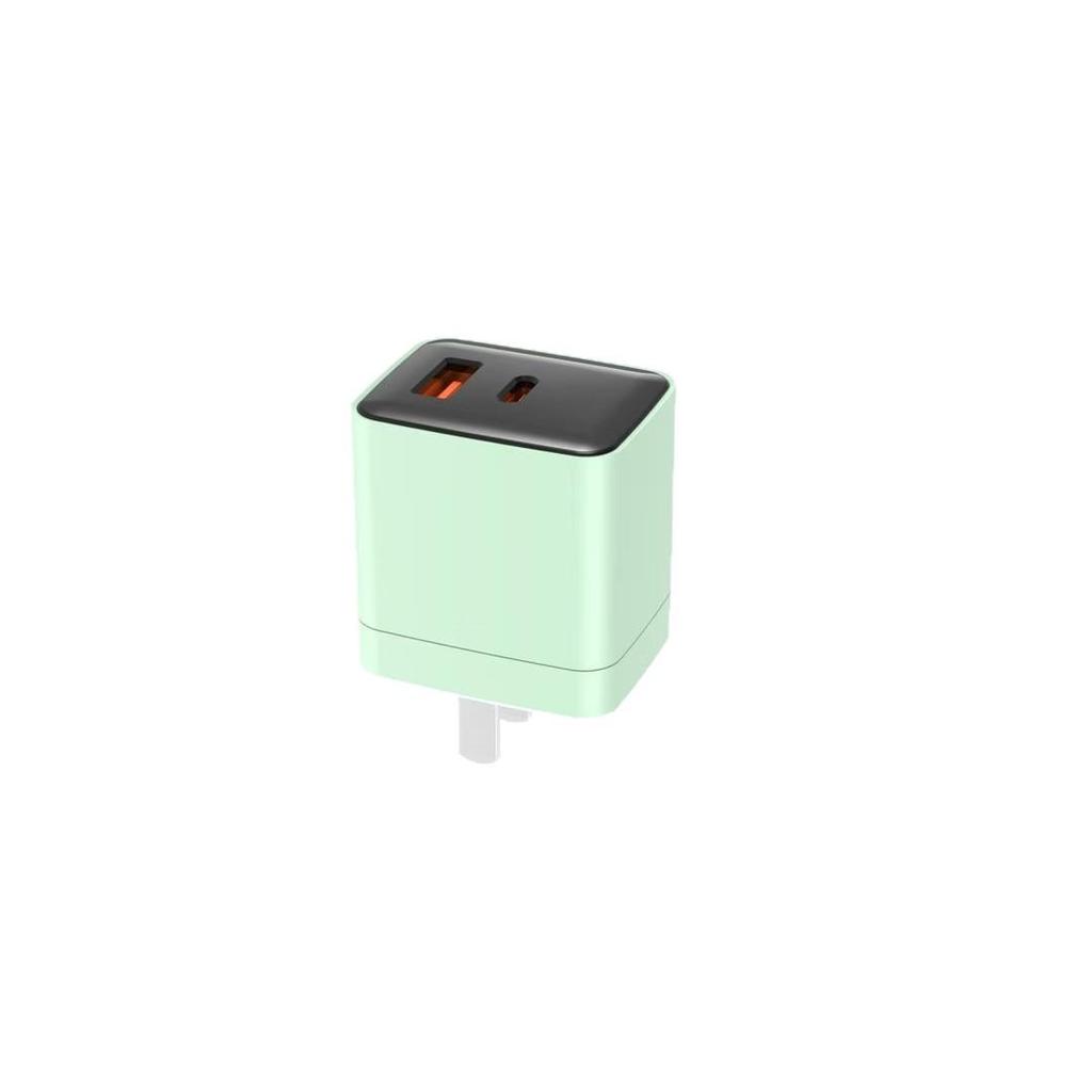 Быстрое зарядное устройство GaN PD30W со складной вилкой, порты A+C для устройств Apple и Android
