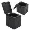Travel Foldable Toilet with Lid Strong Load Bearing Multifunctional Foldable Car Travel Toilet for Camping Hiking Black