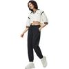 Li Ning SS23 Китайская культура Серия однотонный логотип вышитый шнурок манжеты спортивные брюки женские плавки черный AKLT258-6