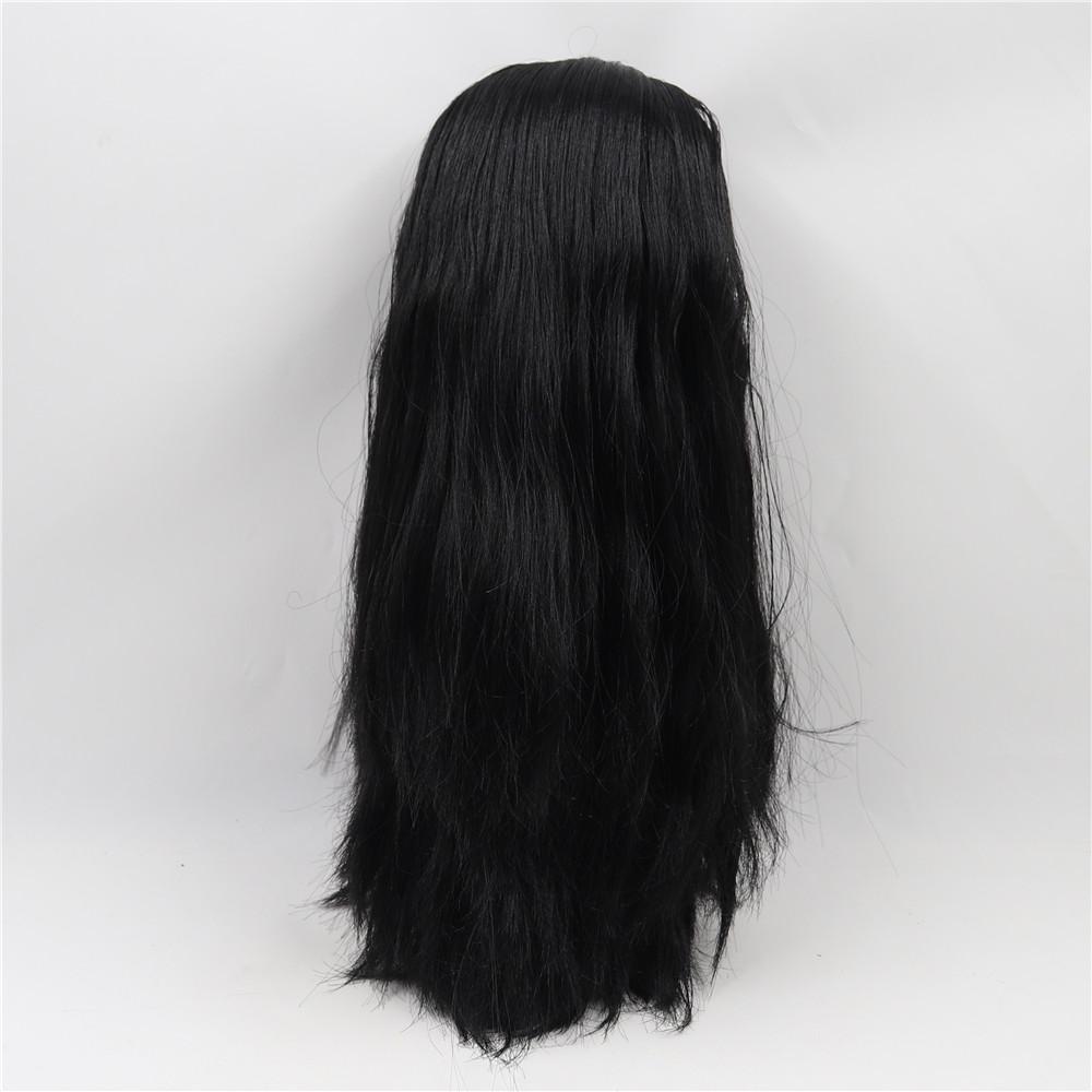 ICY DBS Blyth Doll White Skin Joint Body Black Straight Hair New Matte Face with Eyebrows Lip Gloss BL117