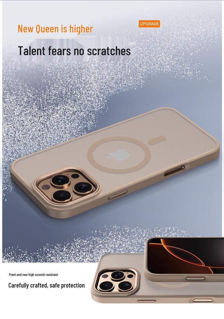 MagSafe Compatible Magnetic Clear Phone Case for iPhone 15/16 Pro Max, Skin-Like Design
