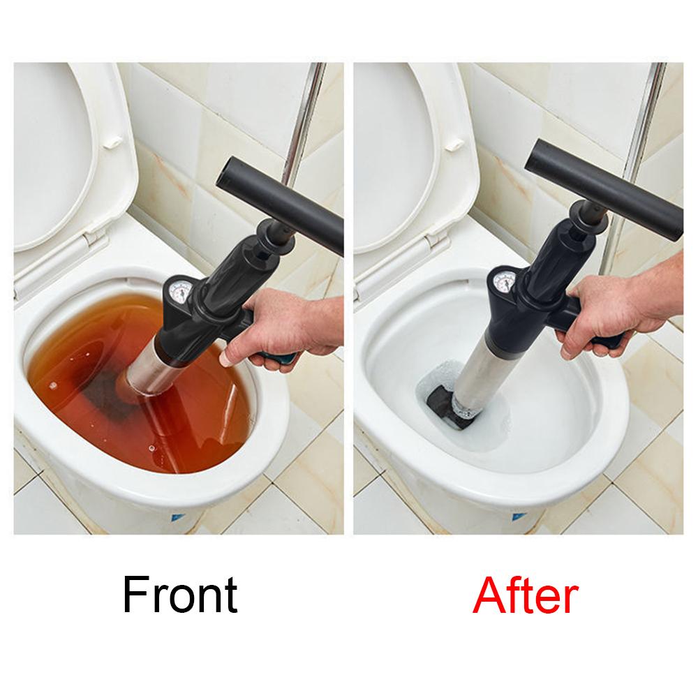 High Pressure Drain Plunger Sewer Pipe Unblocker Air Drain Blaster Cleaning Tool Toilet Plunger for Bath Toilets Bathroom Kitchen Dredge Clog Remover